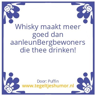 Tegeltje: Whisky