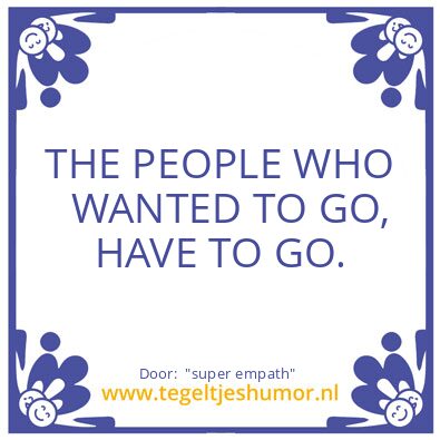 Tegeltje: “super empath”