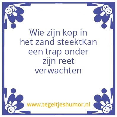 Tegeltje: Levens wijsheid