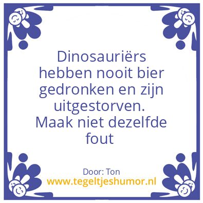 Tegeltje: Bier