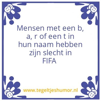 Tegeltje: FIFA