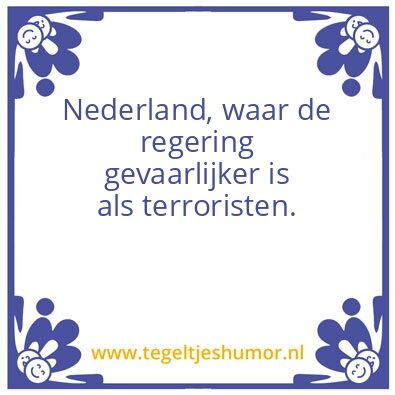 Tegeltje: Nederland…..