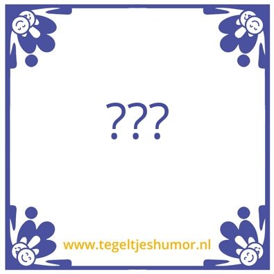 Tegeltje: Vragteken