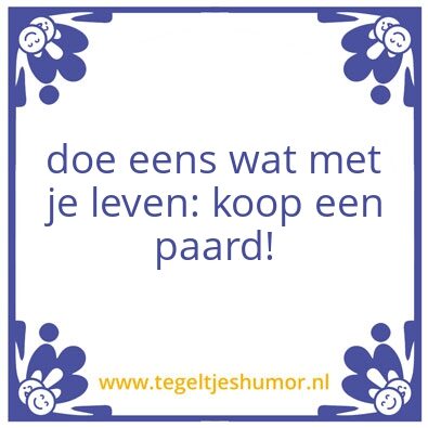 Tegeltje: paard