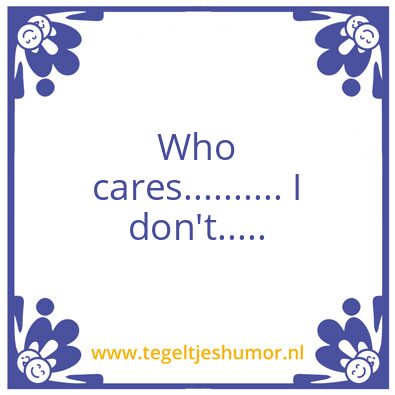 Tegeltje: Who