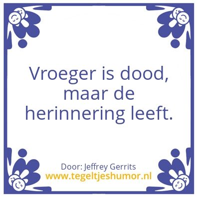 Tegeltje: Herinnering