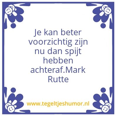 Tegeltje: Mark Rutte
