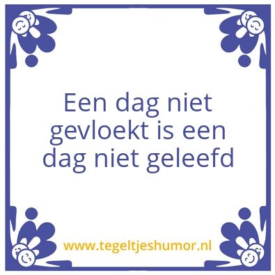 Tegeltje: vloek