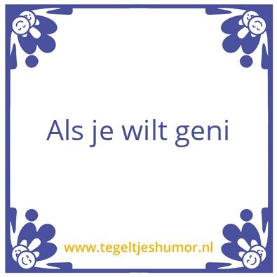 Tegeltje: Denken