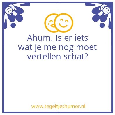 Tegeltje: Ahum