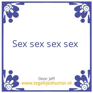 Tegeltje: Geil