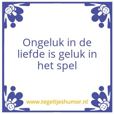 Tegeltje: Geluk
