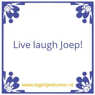 Tegeltje: Joep
