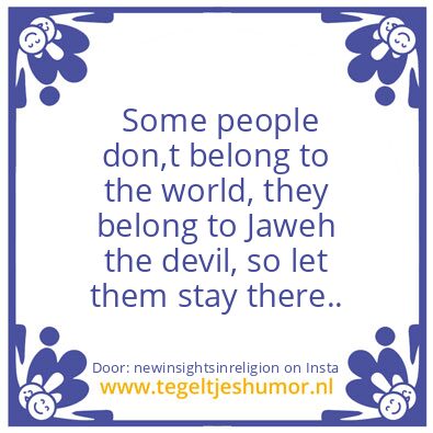 Tegeltje: Some people..