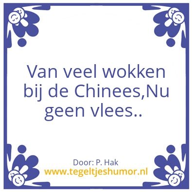 Tegeltje: Chinees