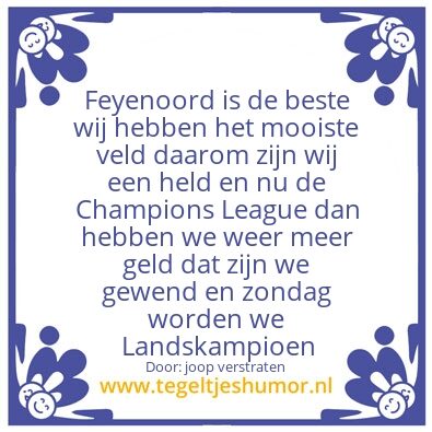 Tegeltje: Feyenoord