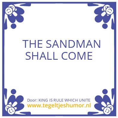 Tegeltje: KING IS RULE WHICH UNITE