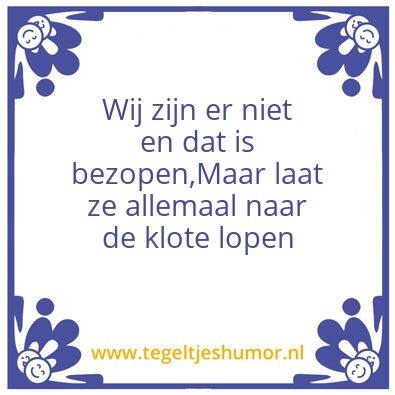 Tegeltje: Klote