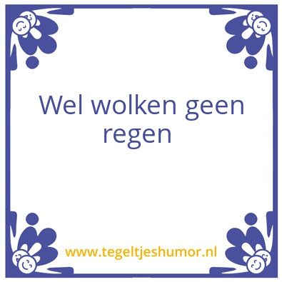 Tegeltje: Wolken