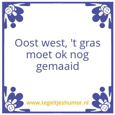 Tegeltje: Thuis kuisen