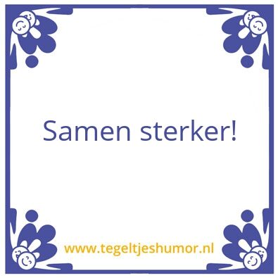 Tegeltje: samen