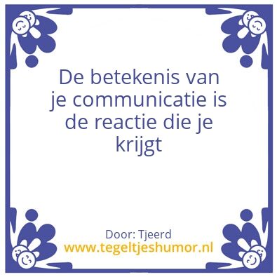 Tegeltje: vooronderstelling