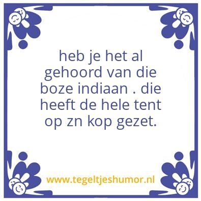 Tegeltje: indiaan