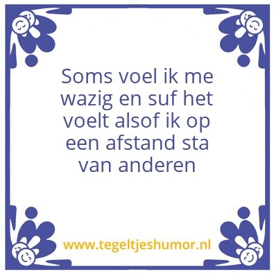 Tegeltje: Soms
