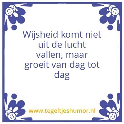 Tegeltje: Wijsheid