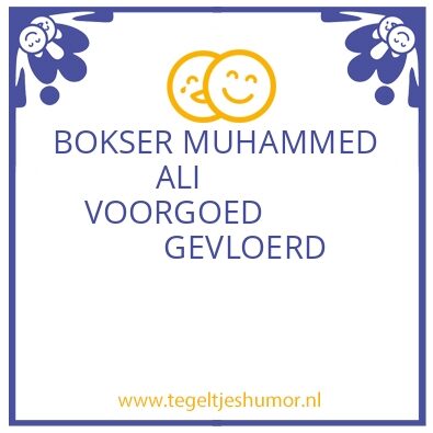 Tegeltje: B O K S E R