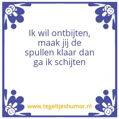 Tegeltje: Ontbijt