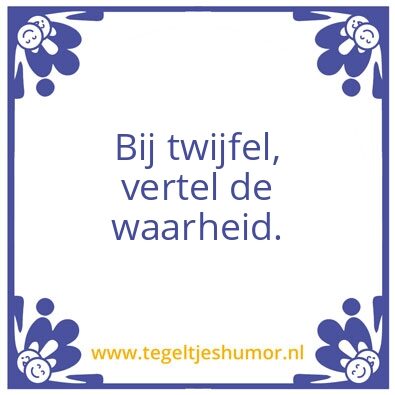 Tegeltje: Twijfel