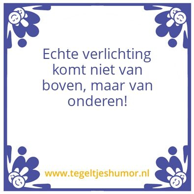 Tegeltje: Verlichting