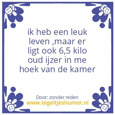 Tegeltje: inschatting of instelling