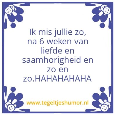 Tegeltje: Leeg huis