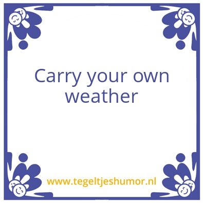 Tegeltje: Key Take a way