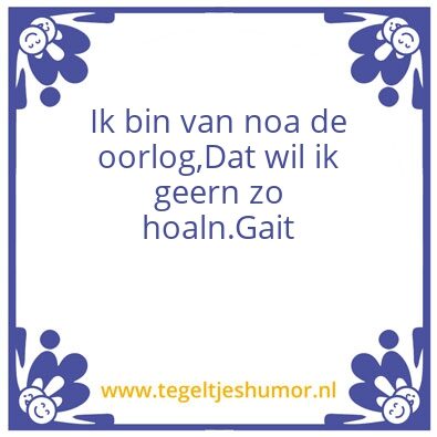 Tegeltje: Oorlog