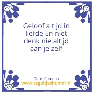 Tegeltje: liefde
