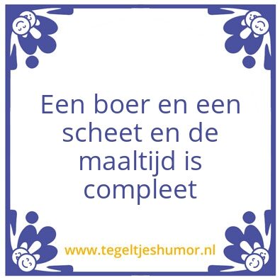 Tegeltje: Lekker eten