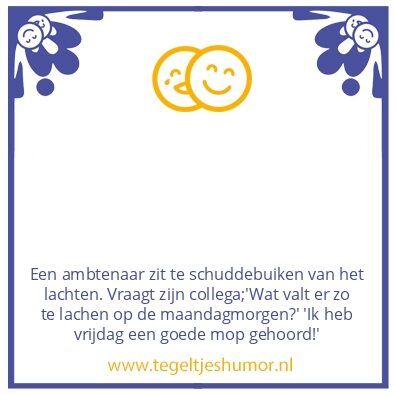 Tegeltje: Goede mop