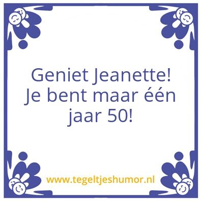 Tegeltje: Geniet