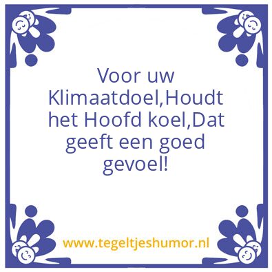 Tegeltje: Klimaatdoel
