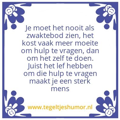 Tegeltje: Zwaktebod