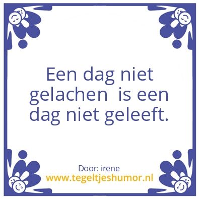 Tegeltje: lachen