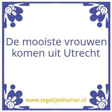 Tegeltje: Utrecht