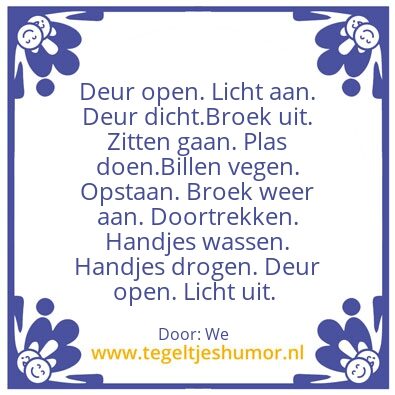 Tegeltje: Wc