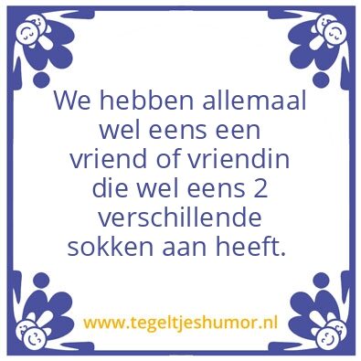 Tegeltje: Sokken