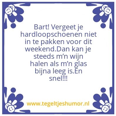 Tegeltje: Bartje