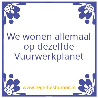 Tegeltje: Vuurwerkplanet