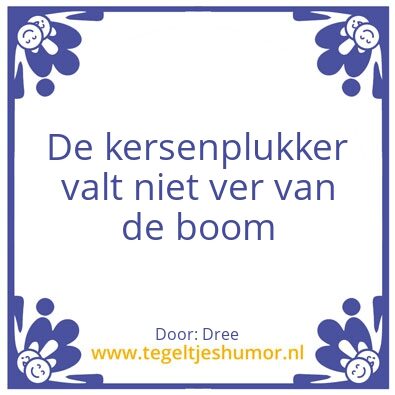 Tegeltje: Kers